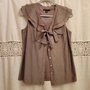 NWOT Banana Republic silk blend beige blouse